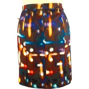 JETE Abstract Print Stretch Pencil Skirt SZ 2X